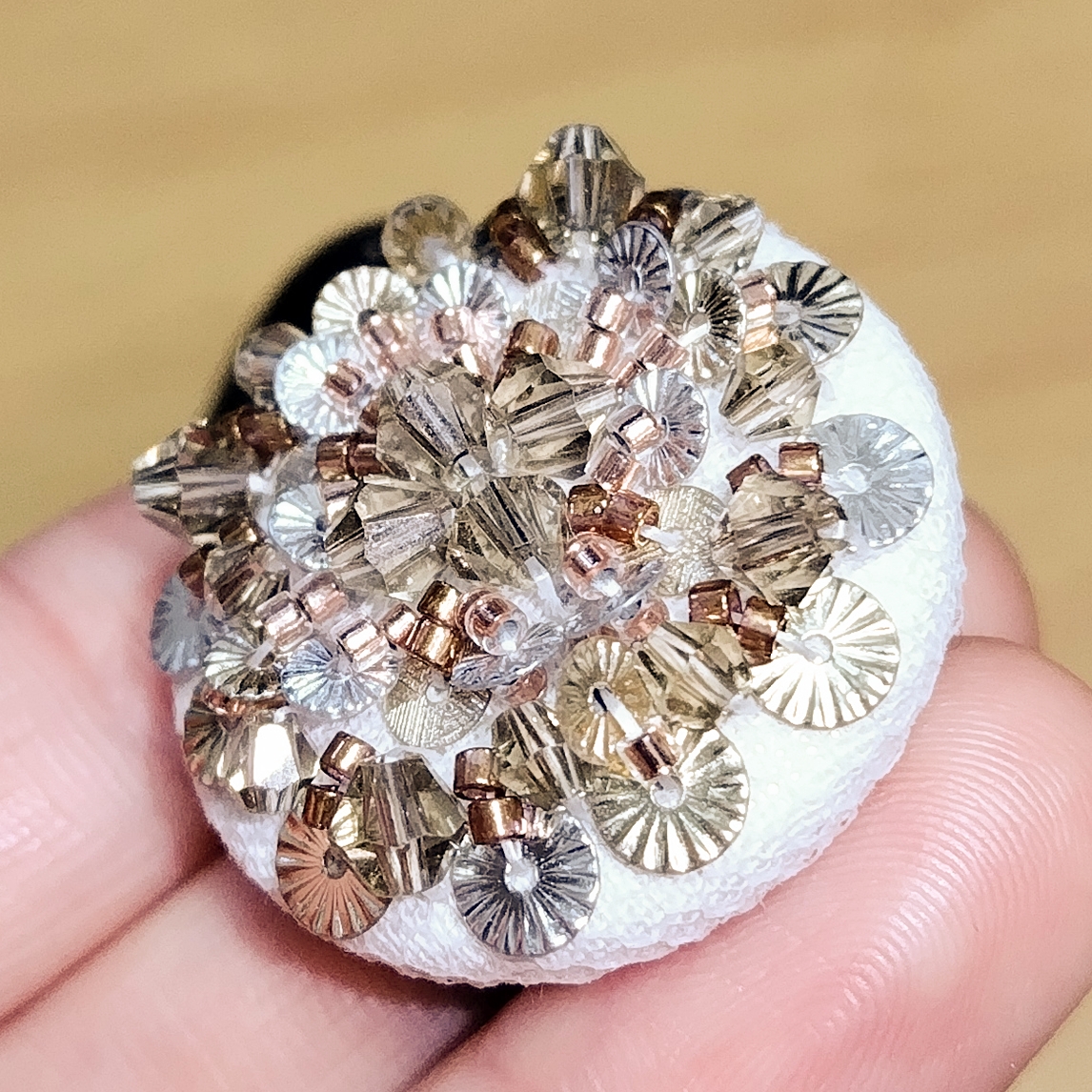 オートクチュール刺繍ヘアゴム アンティークカラー02
