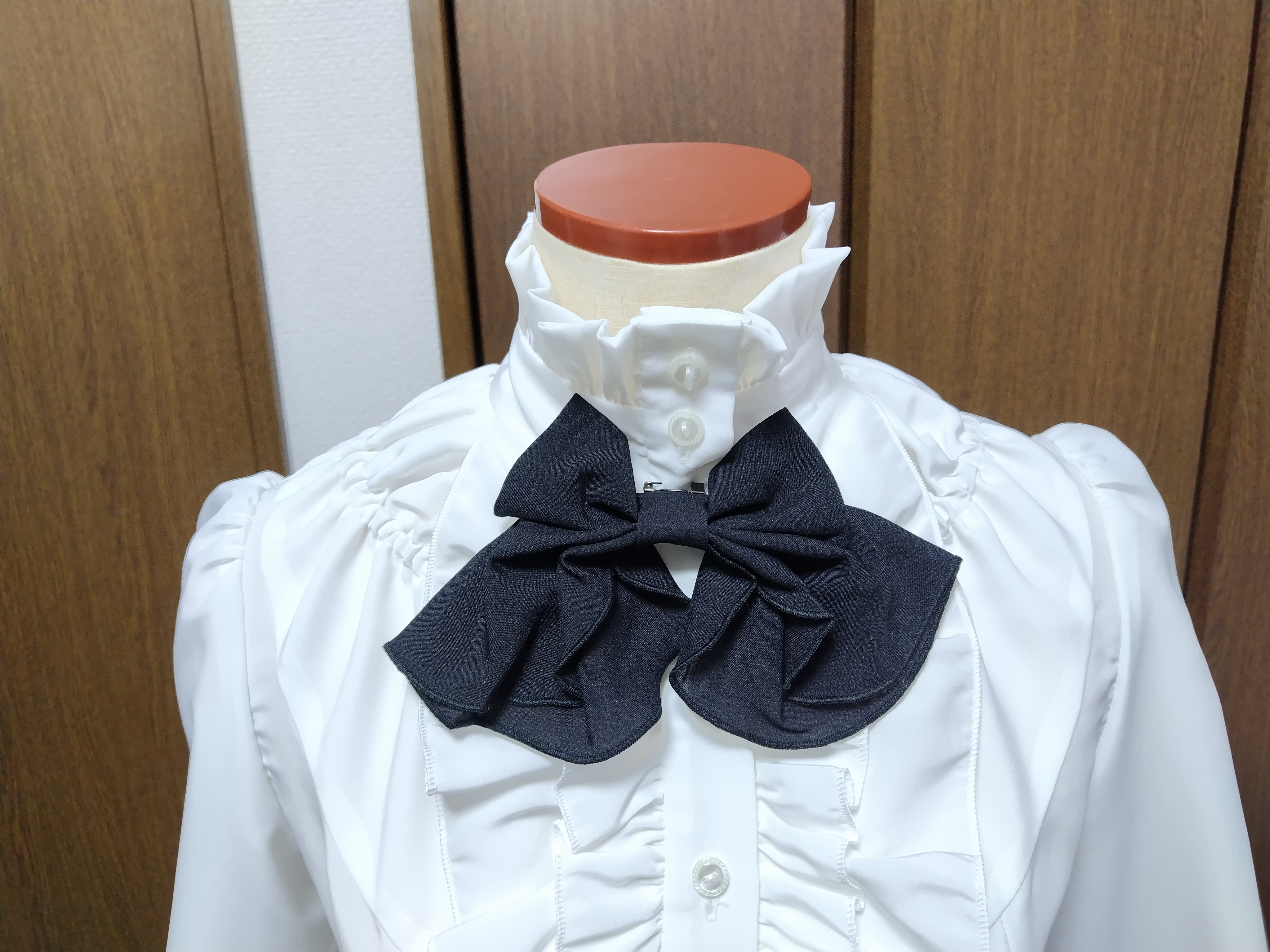 リボンブローチ　黒